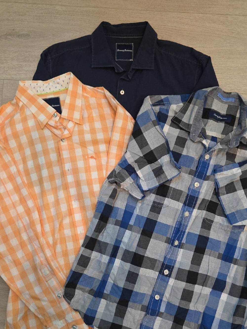 Tommy Bahama Men's Button-Down Shirts - Navy, Orange, Blue Plaid